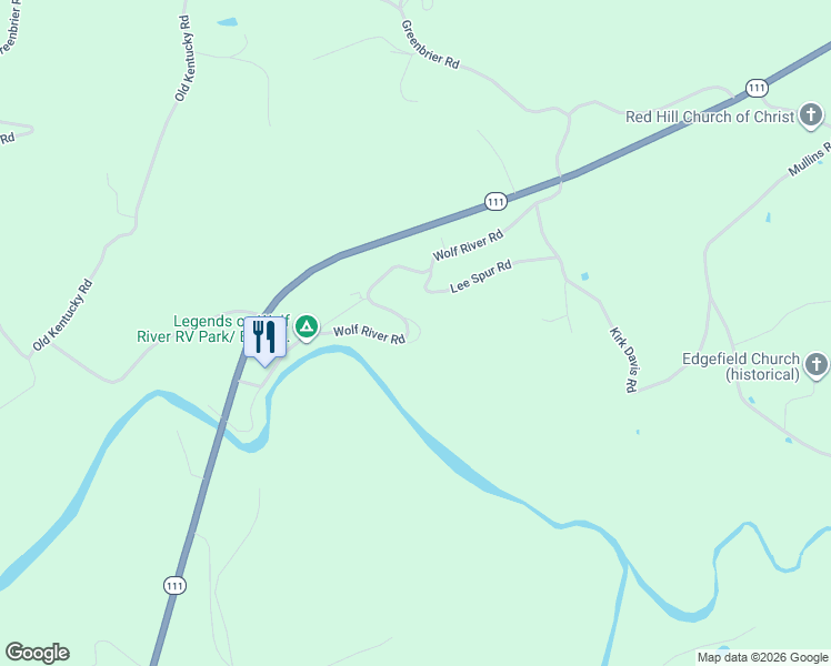 map of restaurants, bars, coffee shops, grocery stores, and more near 1246 Wolf River Road in Byrdstown