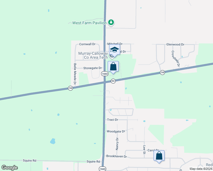 map of restaurants, bars, coffee shops, grocery stores, and more near 88 Robertson Road South in Murray
