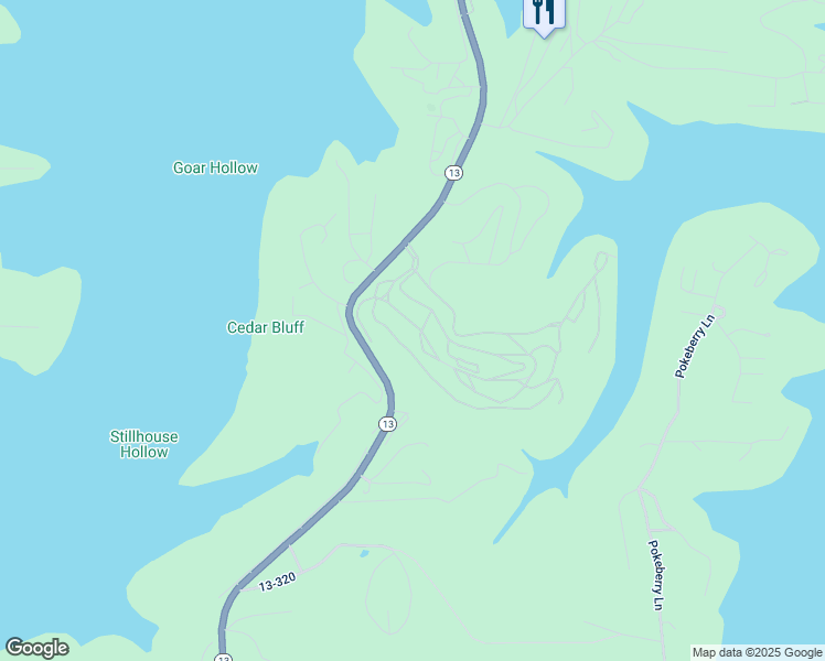 map of restaurants, bars, coffee shops, grocery stores, and more near 219 Ozark Mountain Resort Drive in Kimberling City