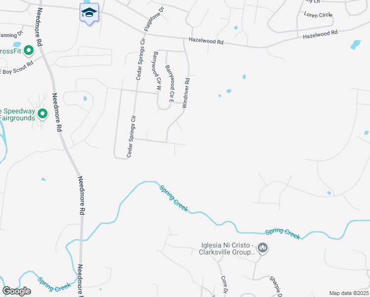 map of restaurants, bars, coffee shops, grocery stores, and more near 1832 Darlington Drive in Clarksville
