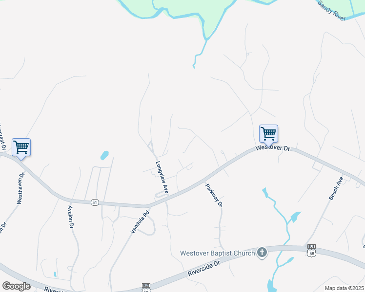 map of restaurants, bars, coffee shops, grocery stores, and more near 116 Clifton Street in Danville