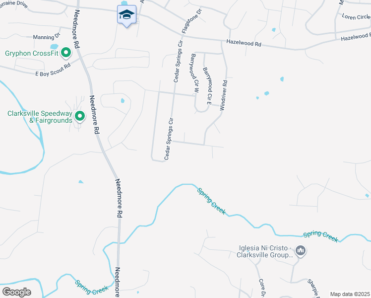 map of restaurants, bars, coffee shops, grocery stores, and more near 1871 Darlington Drive in Clarksville
