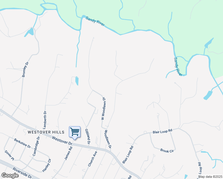map of restaurants, bars, coffee shops, grocery stores, and more near 533 Woodlawn Drive in Danville