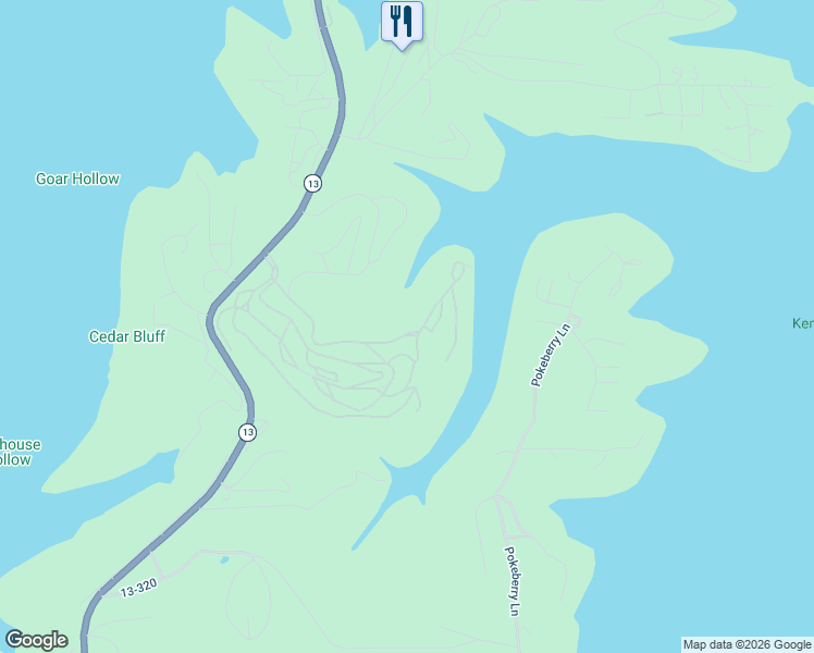 map of restaurants, bars, coffee shops, grocery stores, and more near 305 Marina Dr in Kimberling City