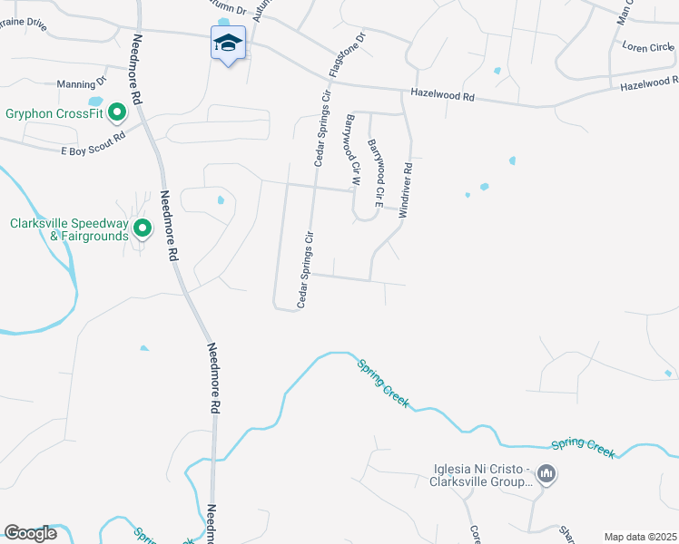 map of restaurants, bars, coffee shops, grocery stores, and more near 1871 Darlington Drive in Clarksville