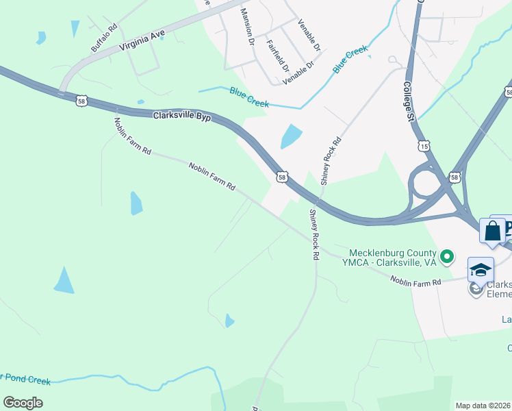 map of restaurants, bars, coffee shops, grocery stores, and more near 836 Noblin Farm Road in Clarksville