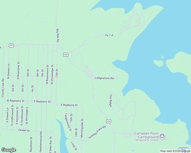 map of restaurants, bars, coffee shops, grocery stores, and more near 255 Lakeview Trailer Park Circle in Shell Knob