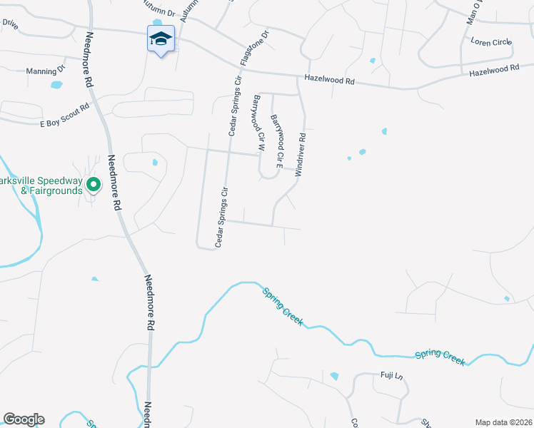 map of restaurants, bars, coffee shops, grocery stores, and more near 1590 Windriver Road in Clarksville