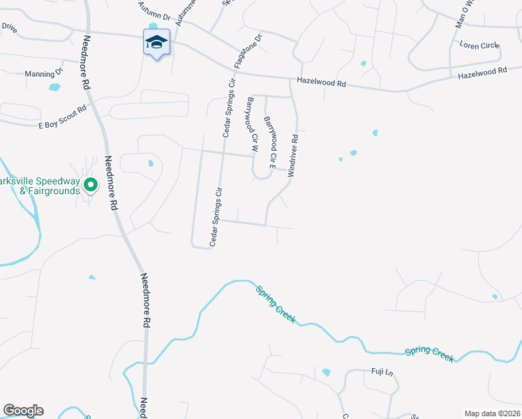 map of restaurants, bars, coffee shops, grocery stores, and more near 1590 Windriver Road in Clarksville