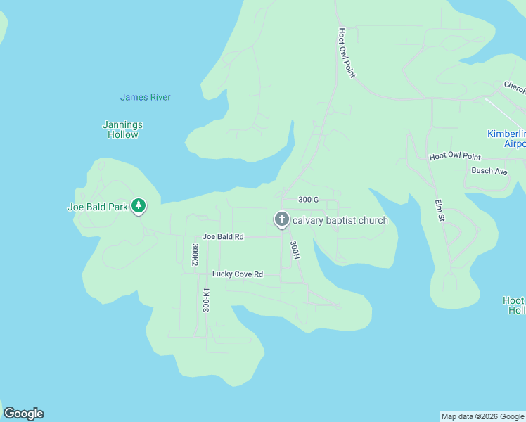 map of restaurants, bars, coffee shops, grocery stores, and more near Indian Hills Lane in Kimberling City