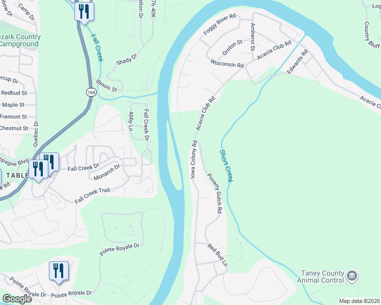 map of restaurants, bars, coffee shops, grocery stores, and more near 164 Iowa Colony Road in Hollister