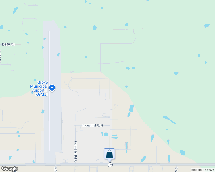 map of restaurants, bars, coffee shops, grocery stores, and more near 810 Industrial in Grove