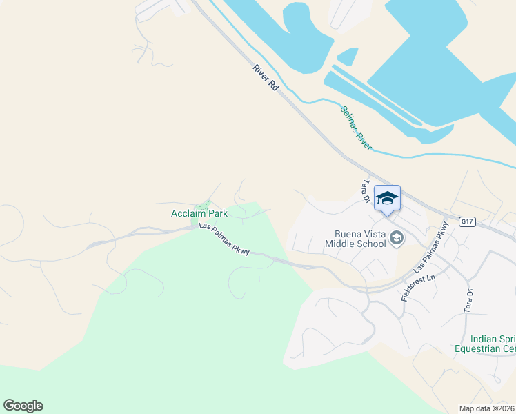 map of restaurants, bars, coffee shops, grocery stores, and more near 19379 Acclaim Drive in Salinas