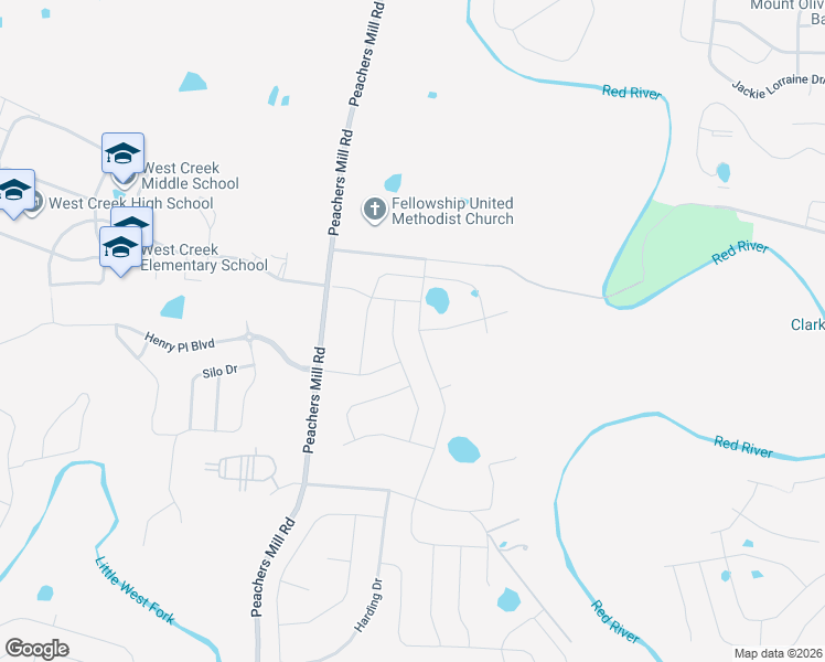 map of restaurants, bars, coffee shops, grocery stores, and more near 2125 West Boy Scout Road in Clarksville