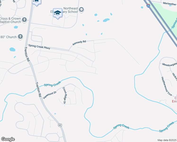 map of restaurants, bars, coffee shops, grocery stores, and more near 1151 Eagles Nest Lane in Clarksville