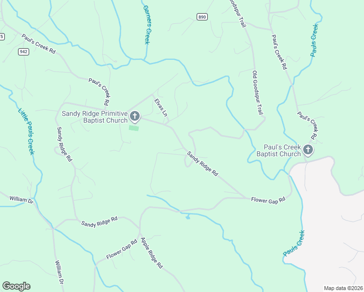 map of restaurants, bars, coffee shops, grocery stores, and more near Sandy Ridge Road in Carroll County