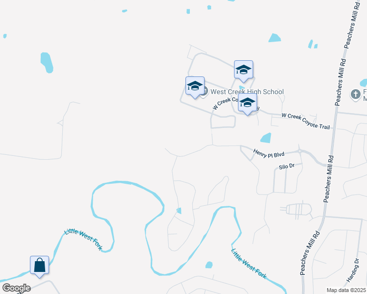 map of restaurants, bars, coffee shops, grocery stores, and more near 1177 Henry Place Boulevard in Clarksville