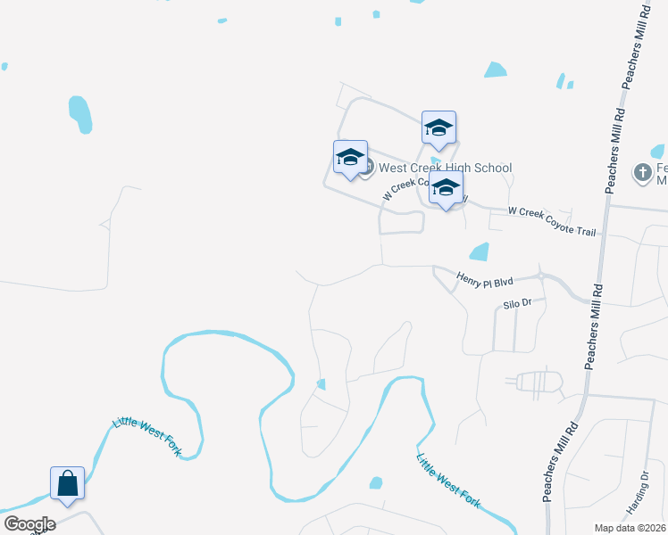map of restaurants, bars, coffee shops, grocery stores, and more near 1177 Henry Place Boulevard in Clarksville