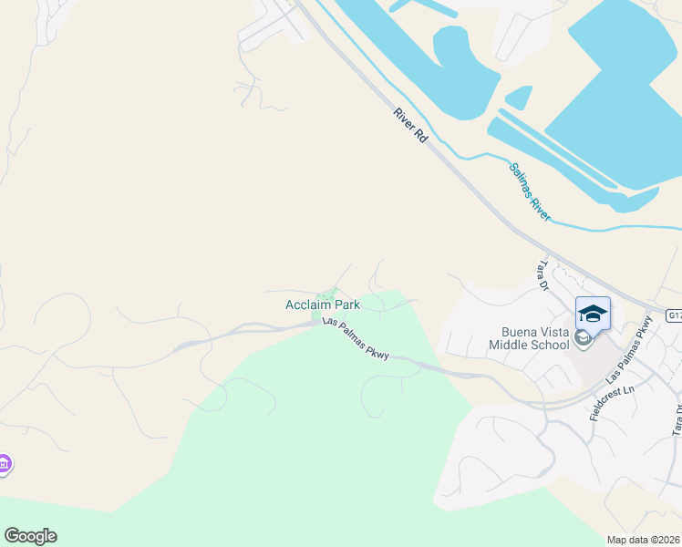 map of restaurants, bars, coffee shops, grocery stores, and more near 26406 Honor Lane in Salinas