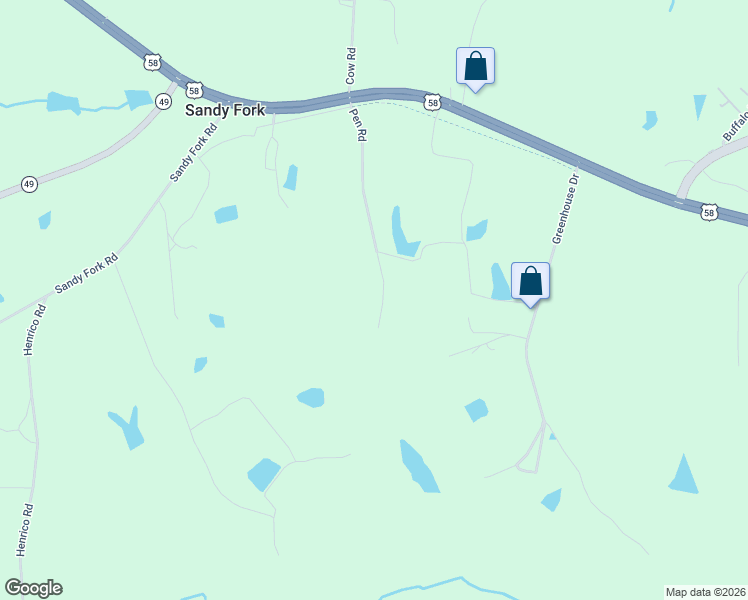 map of restaurants, bars, coffee shops, grocery stores, and more near 394-598 Pen Road in Buffalo Junction