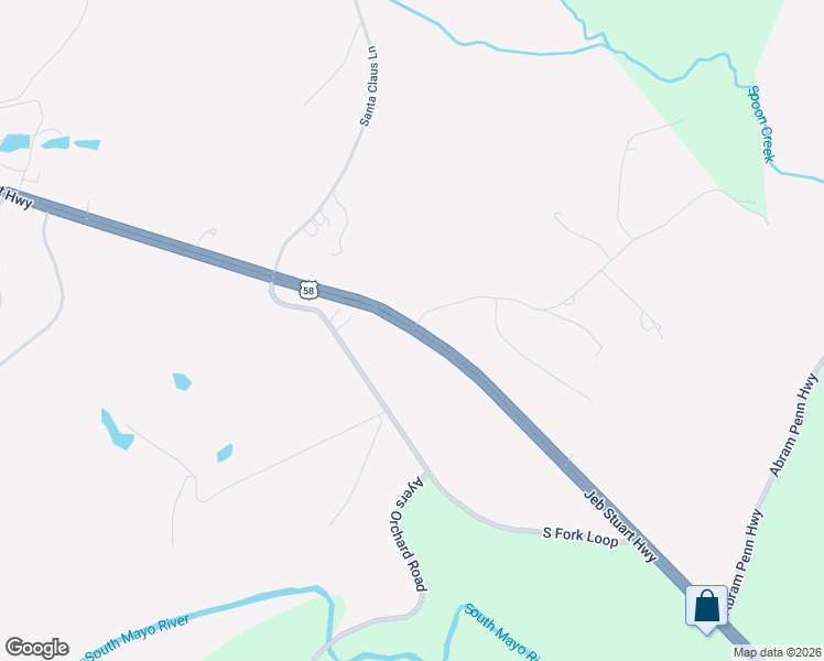 map of restaurants, bars, coffee shops, grocery stores, and more near 24620 Jeb Stuart Highway in Stuart