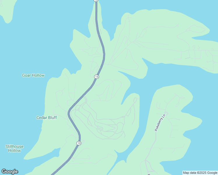 map of restaurants, bars, coffee shops, grocery stores, and more near Kimberling Shores Lane in Kimberling City