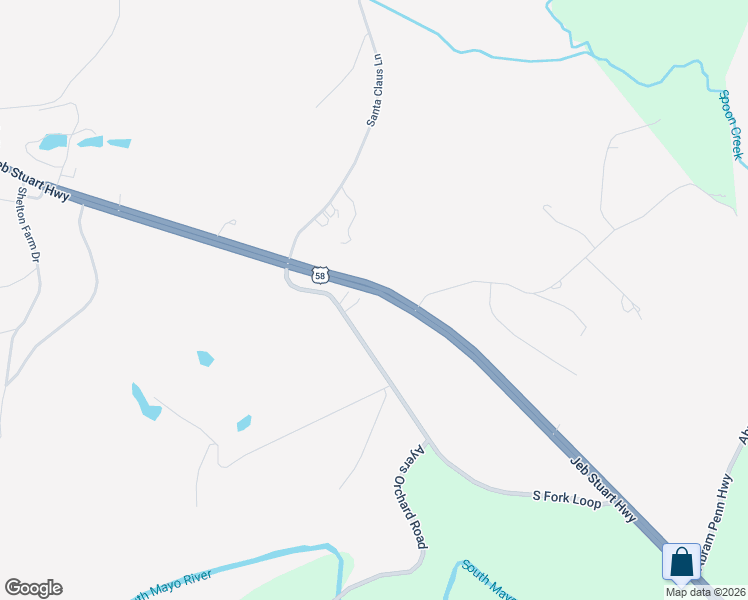 map of restaurants, bars, coffee shops, grocery stores, and more near 24620 Jeb Stuart Highway in Stuart