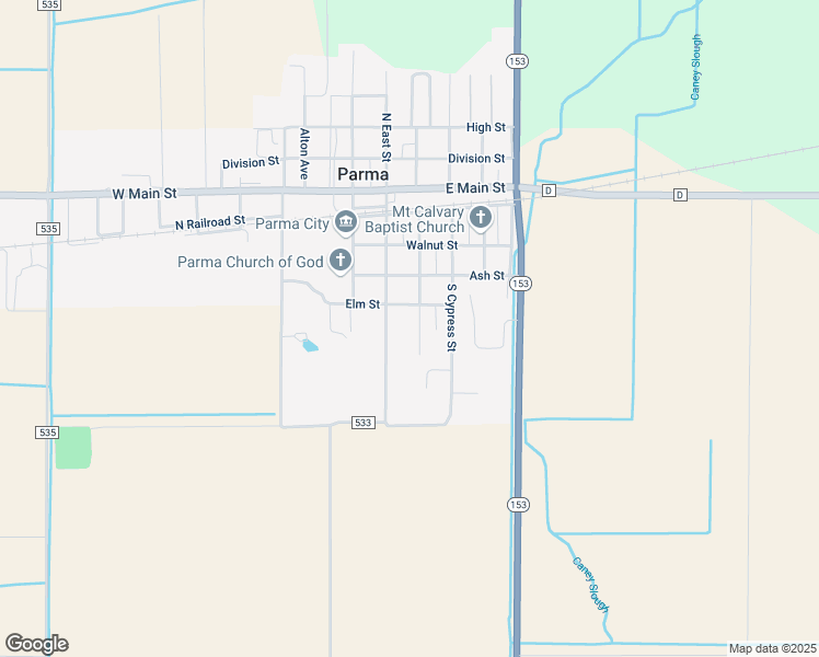 map of restaurants, bars, coffee shops, grocery stores, and more near 504 South Dixie Street in Parma