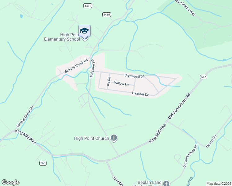 map of restaurants, bars, coffee shops, grocery stores, and more near 14148 Heather Drive in Bristol