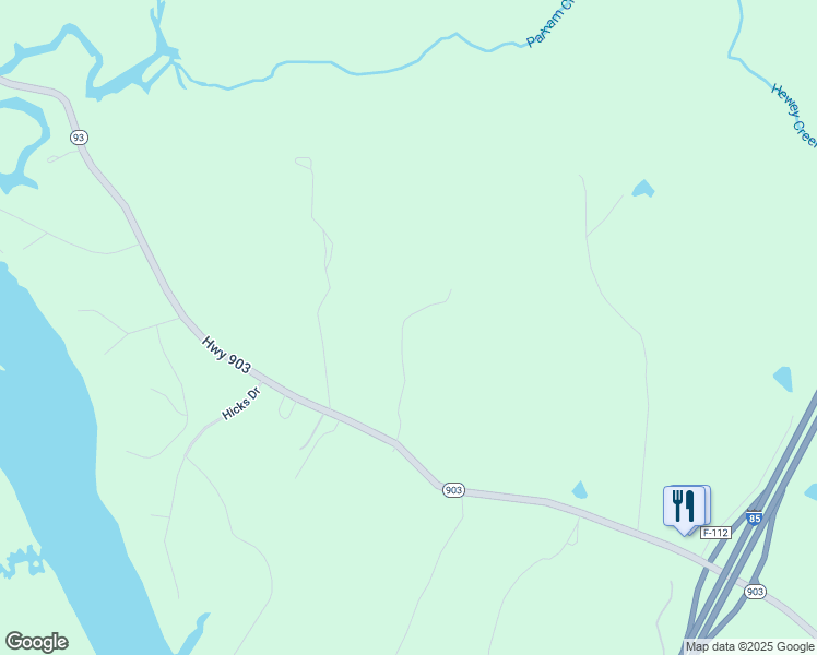 map of restaurants, bars, coffee shops, grocery stores, and more near 2159 Highway Nine O Three in Bracey