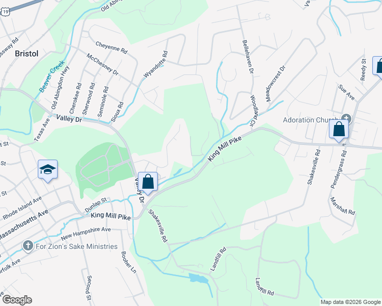 map of restaurants, bars, coffee shops, grocery stores, and more near Lavinia Street in Bristol