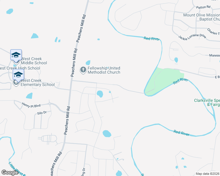 map of restaurants, bars, coffee shops, grocery stores, and more near 2251 West Boy Scout Road in Clarksville