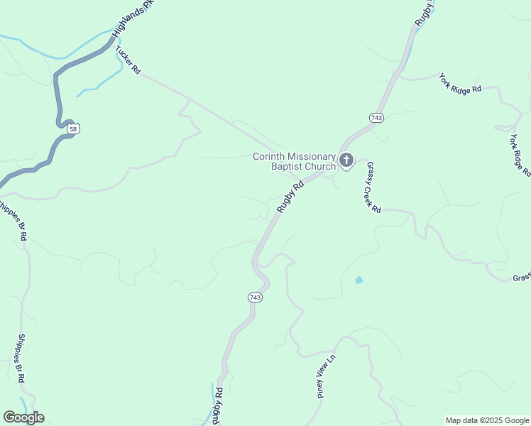 map of restaurants, bars, coffee shops, grocery stores, and more near 1314 Rugby Road in Mouth of Wilson