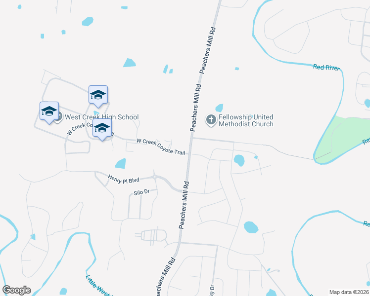 map of restaurants, bars, coffee shops, grocery stores, and more near 2180 Peachers Mill Road in Clarksville