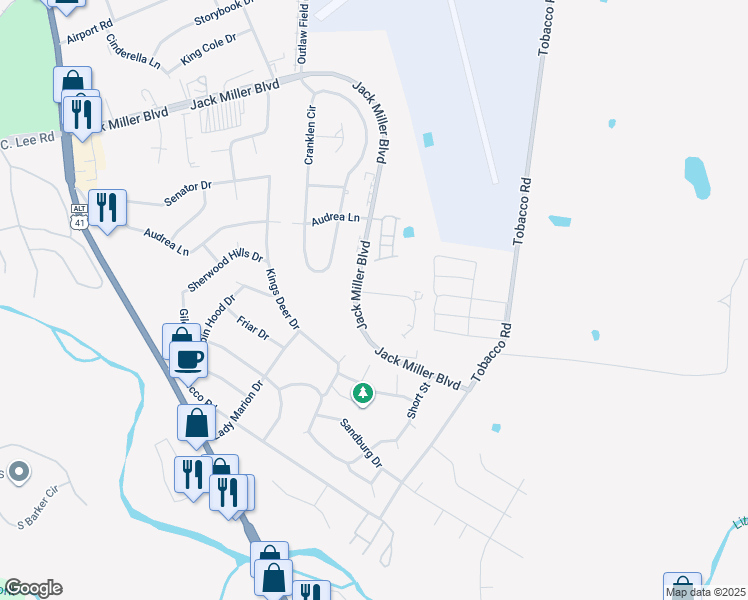 map of restaurants, bars, coffee shops, grocery stores, and more near 508 Patriot Park Court in Clarksville