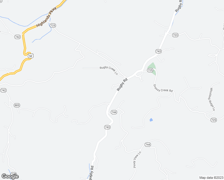 map of restaurants, bars, coffee shops, grocery stores, and more near 1314 Rugby Road in Mouth of Wilson