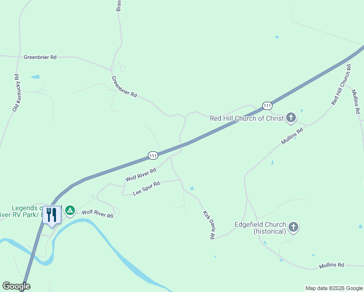 map of restaurants, bars, coffee shops, grocery stores, and more near 3320 Red Hill Rd in Byrdstown