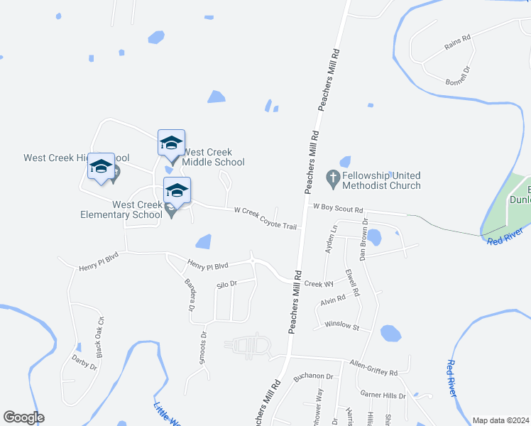 map of restaurants, bars, coffee shops, grocery stores, and more near 2202 Eldos Trace Circle in Clarksville