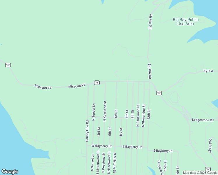 map of restaurants, bars, coffee shops, grocery stores, and more near 462 North Keystone Street in Shell Knob