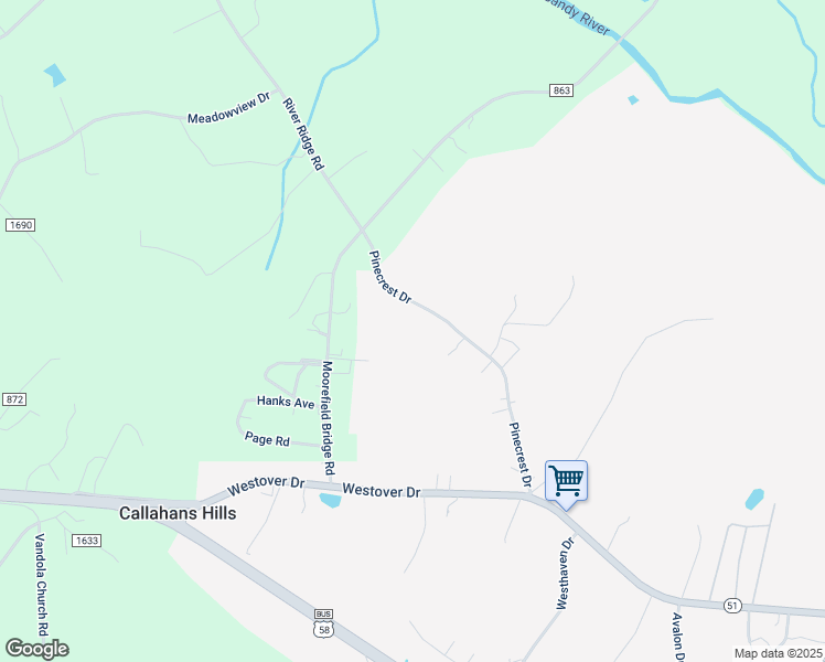 map of restaurants, bars, coffee shops, grocery stores, and more near 321 Pinecrest Drive in Danville
