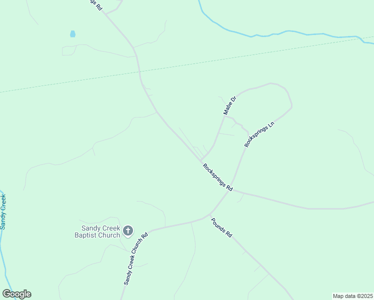 map of restaurants, bars, coffee shops, grocery stores, and more near 5200 Rocksprings Road in Ringgold
