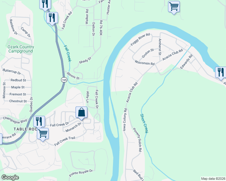 map of restaurants, bars, coffee shops, grocery stores, and more near Foggy River Rd in Hollister