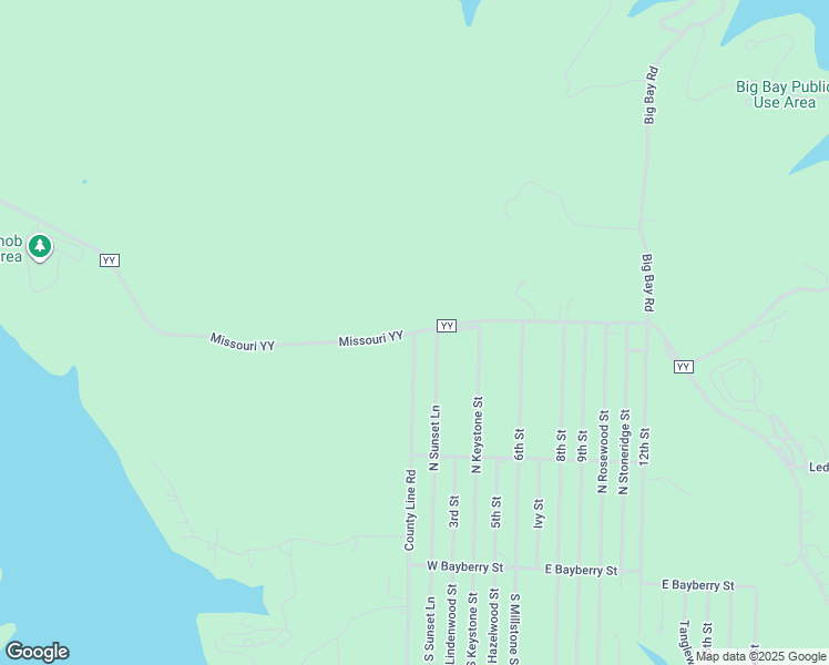 map of restaurants, bars, coffee shops, grocery stores, and more near Highway Yy in Shell Knob
