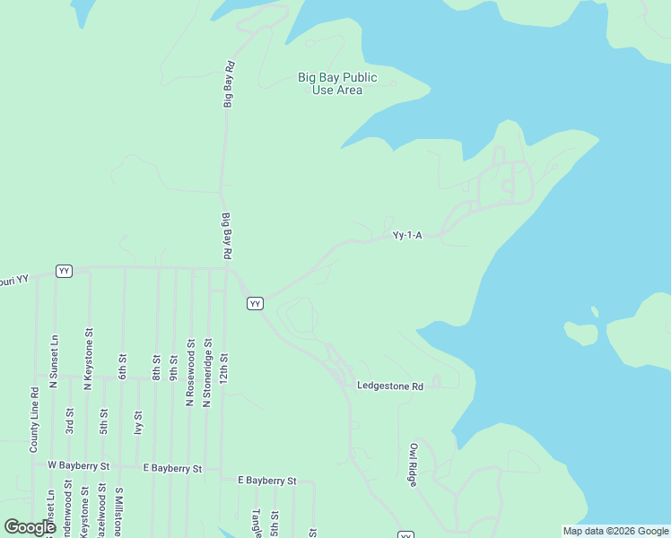 map of restaurants, bars, coffee shops, grocery stores, and more near 31-67 Woodcliff Rd in Shell Knob