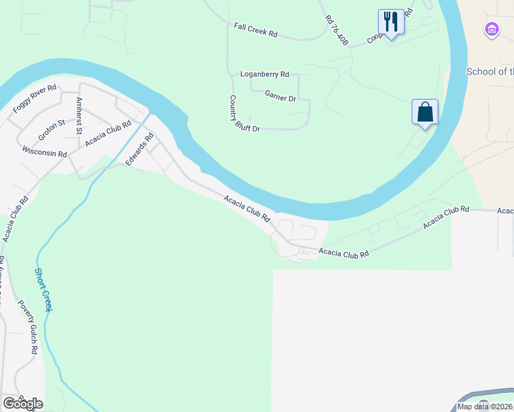 map of restaurants, bars, coffee shops, grocery stores, and more near 1326 Acacia Club Road in Hollister