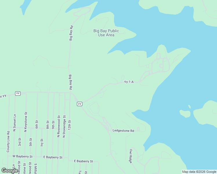 map of restaurants, bars, coffee shops, grocery stores, and more near 31-67 Woodcliff Rd in Shell Knob