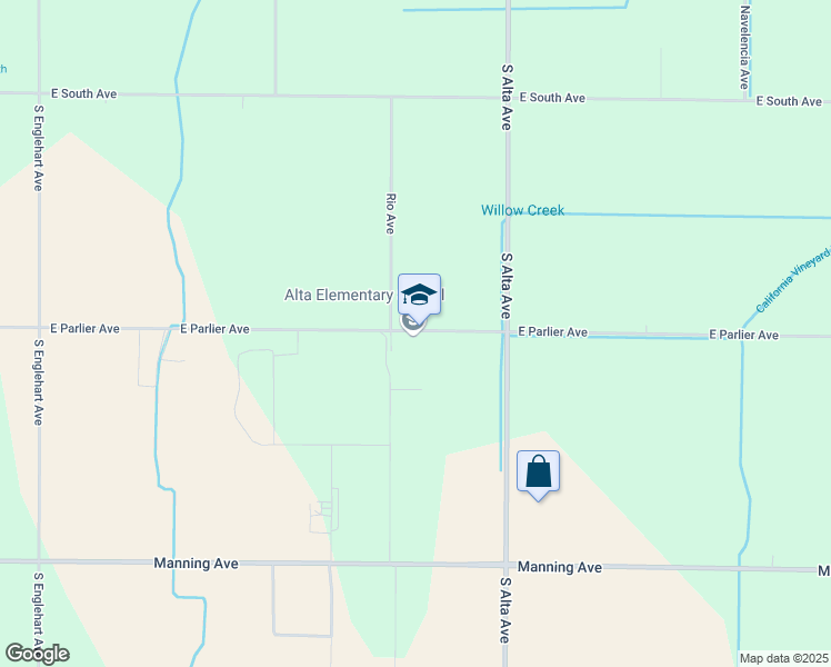 map of restaurants, bars, coffee shops, grocery stores, and more near 21771 East Parlier Avenue in Reedley