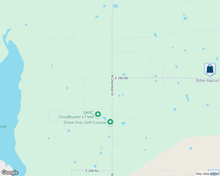 map of restaurants, bars, coffee shops, grocery stores, and more near 28000-28318 North Cherokee Street in Grove