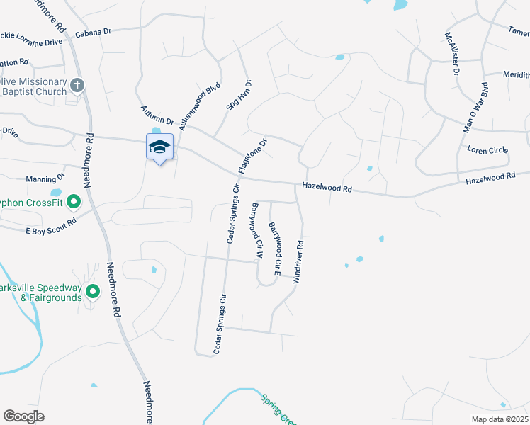 map of restaurants, bars, coffee shops, grocery stores, and more near 1700 Barrywood Circle West in Clarksville