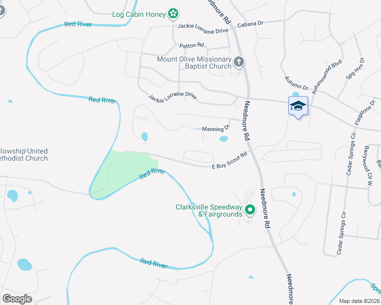 map of restaurants, bars, coffee shops, grocery stores, and more near 1988 Keeper Court in Clarksville